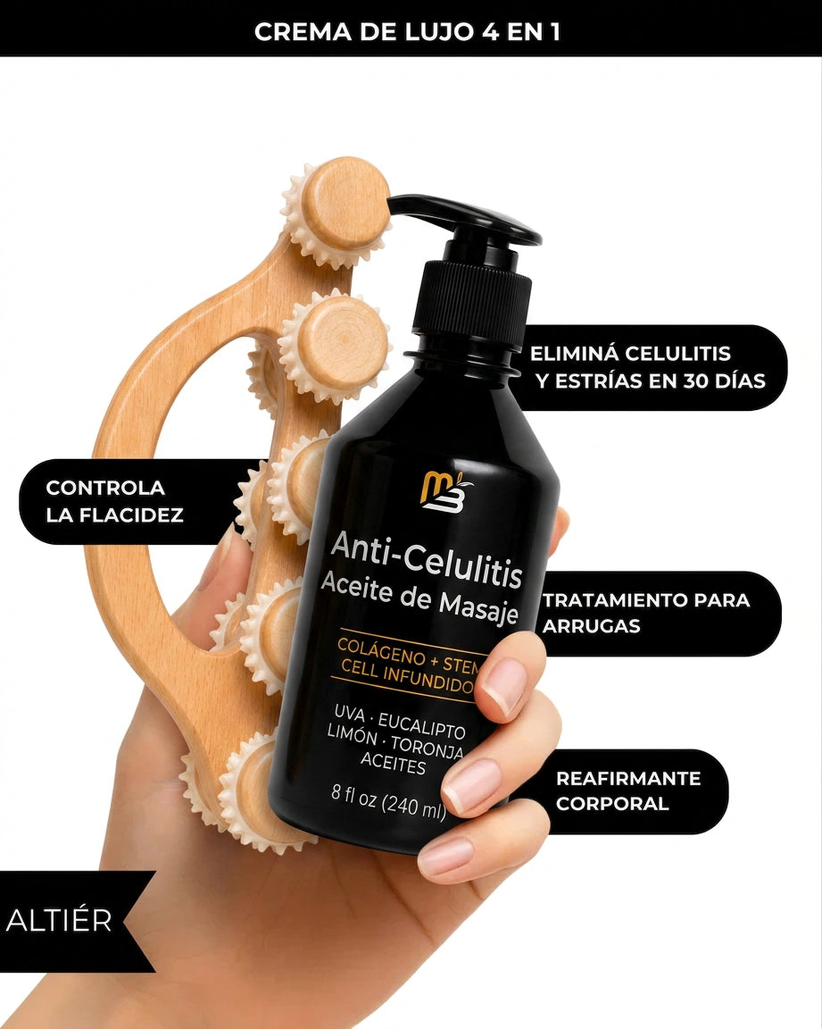 aceite anticelulitis + rodillo